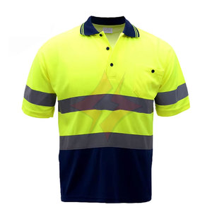 เสื้อโปโลสะท้อนแสง Hi Vis ANSI Class 1 กันน้ำ สำหรับงานอุตสาหกรรม พร้อมกระเป๋าหน้าอก แห้งเร็ว รับสกรีนโลโก้และบริการ OEM - Product Image 1