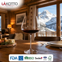 Verre à vin LAKOTTO Bar Service 680 ml en cristal sans plomb, bol généreux pour service de mariage et de banquet, verrerie en gros, logo personnalisé