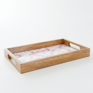 ชุดถาดเสิร์ฟอาหารไม้ทันสมัยชุดภาชนะบนโต๊ะอาหารพิมพ์ลายเคลือบสามชั้นสำหรับงานแต่งงาน - Product Image 2