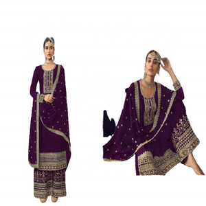 Bordado de diseñador Palazzo Shalwar Kameez - Product Image 1