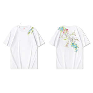 Camiseta de gran tamaño lisa de peso pesado de alta calidad con estampado bordado personalizado en blanco 100% algodón elegante camiseta para hombre - Product Image 6