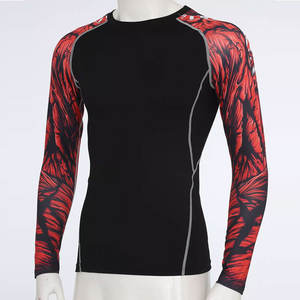 Venta caliente de los hombres cómodos de compresión Fitness Rash Guard tamaño personalizado Pakistán hecho con longitud larga y mangas cortas - Product Image 2