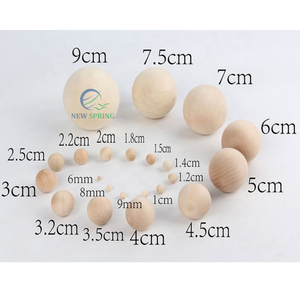 Boules artisanales en bois naturel avec surface lisse personnalisées non toxiques pour la décoration de la maison des enfants bon prix - Product Image 5