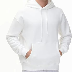 Pull à capuche 100% coton pour homme Style hiver confortable avec impression numérique Motif solide - Product Image 1