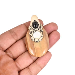 เครื่องประดับหินแจสเปอร์เคลย์ทำมือ จี้ห้อยคอ ของขวัญสำหรับเธอ ของขวัญวันครบรอบ วันเกิด - Product Image 6