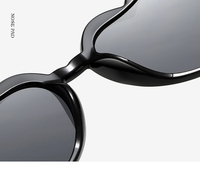 2025 Lunettes de soleil en forme de coeur pour hommes et femmes Blanc Rouge Vert Cadres avec lentilles pour Rave Parties Pas cher Sun Shades
