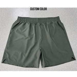 Ropa deportiva de secado rápido para correr de cintura media, pantalones cortos de carrera reciclados transpirables para rendimiento, natación y correr, patrón sólido - Product Image 2