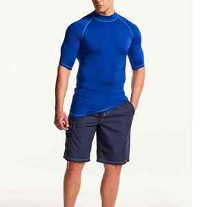 Camiseta Deportiva para Hombre, de Poliéster Lavado, Cuello Redondo, Secado Rápido, Tejido Transpirable para Entrenamientos de Gimnasio - Product Image 3