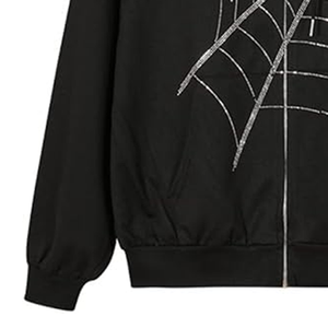 เสื้อฮู้ดดี้ผู้ชายผ้าฝ้ายฟลีซ 100% ตกแต่งด้วยคริสตัล สำหรับฤดูหนาว สไตล์ทันสมัย ทรงโอเวอร์ไซส์ คุณภาพสูง - Product Image 4