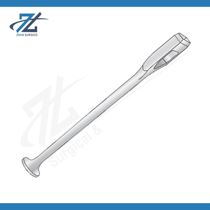 Osteótomo Rectangular Curvo Moore Hollow, Varillas Estándar de 135 mm de Largo, Acero Inoxidable Quirúrgico Manual, Reutilizable, Certificado CE - Product Image 2