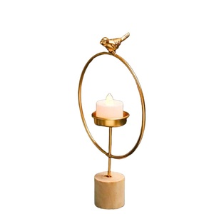 Bougeoir décoratif plaqué noir et or fait main pour la maison mariage et fête bougeoir de Noël festif - Product Image 5