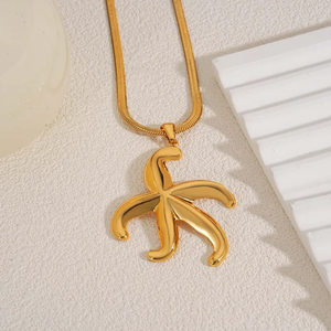 Collier pendentif en acier inoxydable 304 plaqué or 18 carats de qualité supérieure, parfait pour les femmes, à porter au quotidien, bijoux tendance - Product Image 5