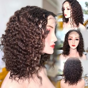 Bouclés bob couleur belles perruques fermeture perruques Bob perruque de 100% cheveux humains vietnamiens - Product Image 1