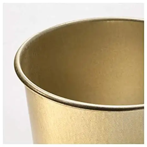 Handcrafted Gold Plated Finish Glossy <b>Metal</b> Planters <b>Basket</b> Design for Home & Garden Decoration Simple Design at Eco-Friendly - Product Image 3