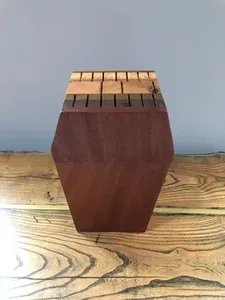 Soporte y soporte para cuchillos de bambú con forma de lujo, soporte de exhibición para cuchillos de mesa hecho a mano, accesorios de cocina elegantes, juego de 10 Uds. - Product Image 6