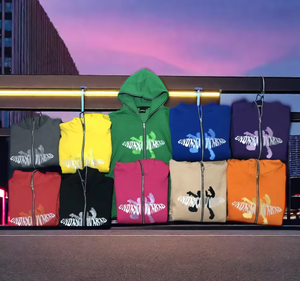 Sudadera con cremallera para hombre de invierno de gran tamaño de lana de peso pesado de cara completa con cremallera de algodón negro personalizable OEM - Product Image 1