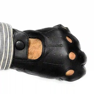 Nuevos guantes de invierno de cuero genuino personalizados para mujer, guantes de invierno para conducción, piel de vaca, piel de oveja, guantes para pantalla táctil, Unisex - Product Image 2