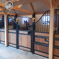 Équipement standard américain personnalisé stalle antirouille d'écurie de cheval de luxe résistante de cadre en acier de cheval de stalle de cheval