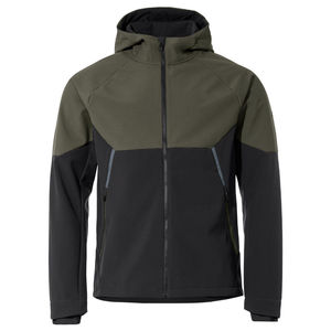 Chaquetas Softshell Deportivas Impermeables para Invierno, Diseño Sólido, con Logotipo Frontal, Forro Polar con Capucha, Servicio OEM - Product Image 1