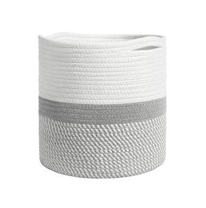 Vente chaude herbe de mer coton panier tissé stockage planteur panier pour la décoration intérieure multi-usages pour salon salle de bain blanchisserie - Product Image 5