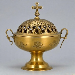 Incensario de latón de nube elegante para incensario colgante de Iglesia Quemador de incienso de Iglesia Vintage para ambiente ceremonial y espiritual - Product Image 5