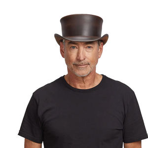 Chapeau classique en cuir véritable de haute qualité avec logo personnalisé et design en couleur pour hommes pour un usage quotidien Style d'image de mode - Product Image 3