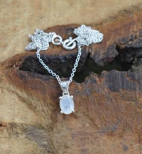 จี้พลอยมูนสโตนเงินสเตอริ925รุ่นยอดนิยมเครื่องประดับทำมือจี้เงินสไตล์โบฮีเมียนสำหรับเป็นของขวัญสำหรับผู้หญิง - Product Image 3