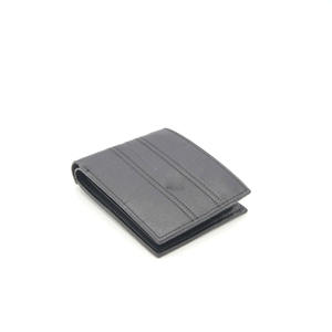 Tarjetero de alta calidad, monedero hecho a mano para hombre, billetera corta de cuero con patrón de rayas genuinas 100%, billetera de cuero de vaca loca - Product Image 1