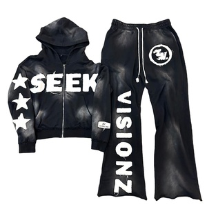 ชุดวอร์มผ้าคอตตอน100% กันลมใช้ได้ทั้งชายและหญิงชุดวอร์มปักโลโก้ตามสั่งสำหรับฤดูหนาวทันสมัย - Product Image 1