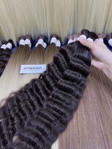 Extensiones de Cabello Virgen Vietnamita de Venta Caliente, Liso Natural, Color Claro, Doble Trama, Cabello Humano Decolorado, Ondulado Tipo Agua - Product Image 2