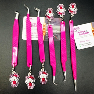 แหนบติดขนตาแบบใหม่ ดีไซน์มืออาชีพ ลายเฮลโลคิตตี้ ทำจากสแตนเลส ทนทาน ป้องกันแม่เหล็ก รับทำโลโก้ แหนบติดขนตาแบบแบน สำหรับขนตาแบบมิงค์ - Product Image 6