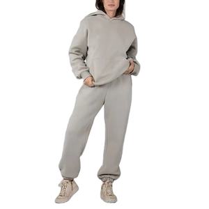 Sweat à capuche pour femme, hiver, logo personnalisé, streetwear, épaules tombantes, qualité supérieure, doux, lourd, sans cordon, surdimensionné - Product Image 1