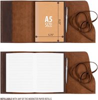 NEW ERA NEO-LBJ901 Papel de Recambio Forrado/Sin Forro, Tapa Dura de PP, Organizador/Agenda A5, Cuaderno de 100 Hojas con Páginas Impresas y Cinta