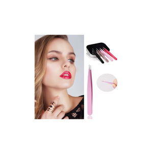 Juego de pinzas aplicadoras de extensión de pestañas de personalización profesional, pinzas para pestañas de cejas, pinzas de acero inoxidable - Product Image 5