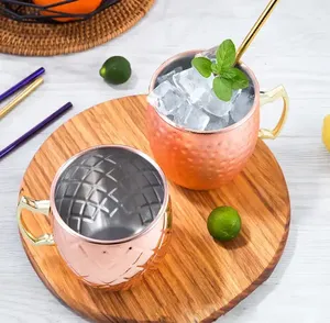 Un fournisseur indien propose du café plaqué cuivre de Moscou pour des tasses en grande quantité dans le monde entier pour un restaurant de vacances de Noël - Product Image 5