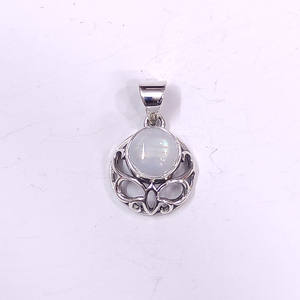 จี้เงินสเตอร์ลิง925น้ำหนักเบาพร้อมอัญมณีขนาดเล็กดีไซน์เครื่องประดับชั้นดีทำด้วยมือของขวัญเครื่องประดับเงินขายส่ง - Product Image 3