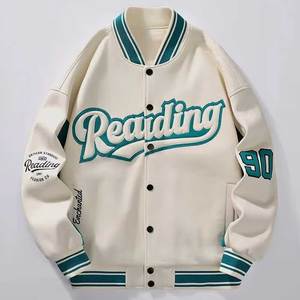 2025 New <b>Men's</b> High Quality Letterman Varsity <b>Jackets</b> Wool Body with Stand Collar and <b>Long</b> Sleeves Winter Canvas Canvas - Product Image 1
