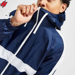 Conjunto de chaqueta cortavientos de poliéster ligero de dos piezas y pantalones de chándal de nailon, chándal cortavientos de diseño para hombre, traje para correr - Product Image 2