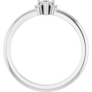 Anillo de compromiso Stuller con detalles en oro blanco de 14 quilates 72435:216P 14KW - Product Image 2