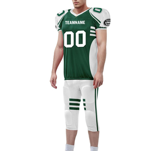 Maillot de football américain Streetwear personnalisé avec impression complète, logo de haute qualité, sublimation 100% tissu polyester, uniforme de maillot court - Product Image 3