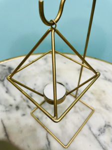 Soporte de vela de Metal geométrico más vendido, portavelas colgante decorativo de Mesa para el hogar de calidad Superfina - Product Image 4