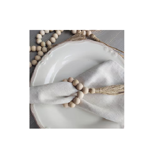 Servilleteros de madera para Decoración de mesa de boda, Juego de 3 cuentas de granja, servilletero de madera bohemio, decoración rústica - Product Image 3