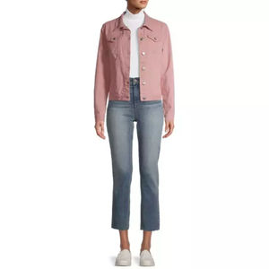 Veste en jean pour femme Veste en jean à manches longues Vêtements pour femmes Couleur rose Quantité Manteau personnalisé Coton Poches OEM - Product Image 3