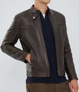 Diseño superior 100% Chaqueta de invierno de manga larga con cuello levantado de cuero de alta calidad para hombre Diseño personalizado disponible a un precio razonable - Product Image 3