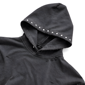 เสื้อฮู้ดพิมพ์ลายกราฟิกสไตล์โกธิคแบบสั่งทำ เสื้อสตรีทแวร์แขนยาวลำลองสำหรับผู้ชายและผู้หญิง ขายส่งจากโรงงาน รับผลิตแบบ OEM ODM - Product Image 3