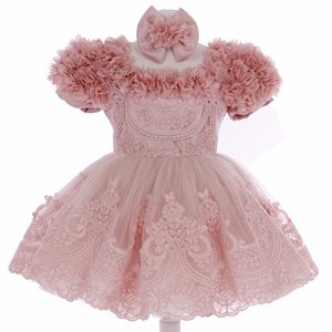 Robe à étages pour filles, design moderne et luxueux, pour fête, mariage, bébé, printemps, dentelle et mousseline de haute qualité, sur mesure - Product Image 4