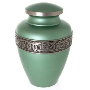 Urne funéraire pour adulte en bronze antique gravée à la main dernière conception cercueil funéraire en métal pour funérailles commémoratives décoratives - Product Image 5