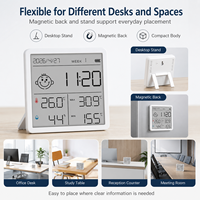 Monitor Suhu dan Kelembapan Layar Besar, Higrometer Digital Termometer Dalam Ruangan untuk Rumah, Kantor, dan Kamar Bayi