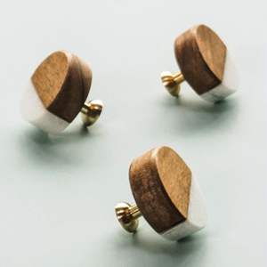 Boutons en marbre blanc et marron les plus vendus avec une taille de forme de couleur personnalisée fabriqués en Inde Article - Product Image 4