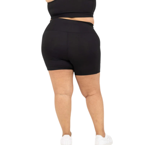 Shorts de yoga grande taille avec poches, taille haute, tissu extensible, soutien, vêtements de sport actifs, shorts d'entraînement de gym pour femmes - Product Image 2